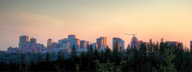 Edmonton skyline seen from the Highlands neighbourhood